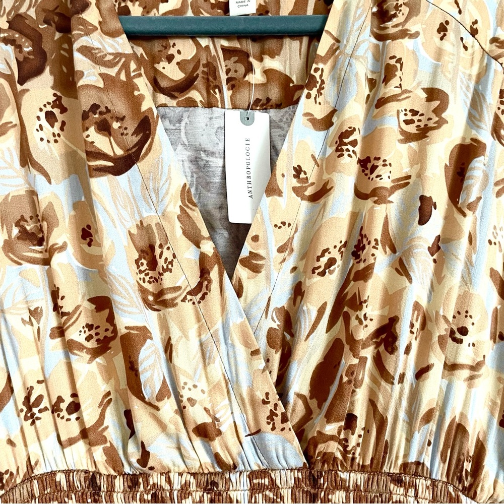 Anthropologie Tiny Valentina Long Sleeve Printed Surplice Blouse Top Size M NWT - Picture 10 of 12